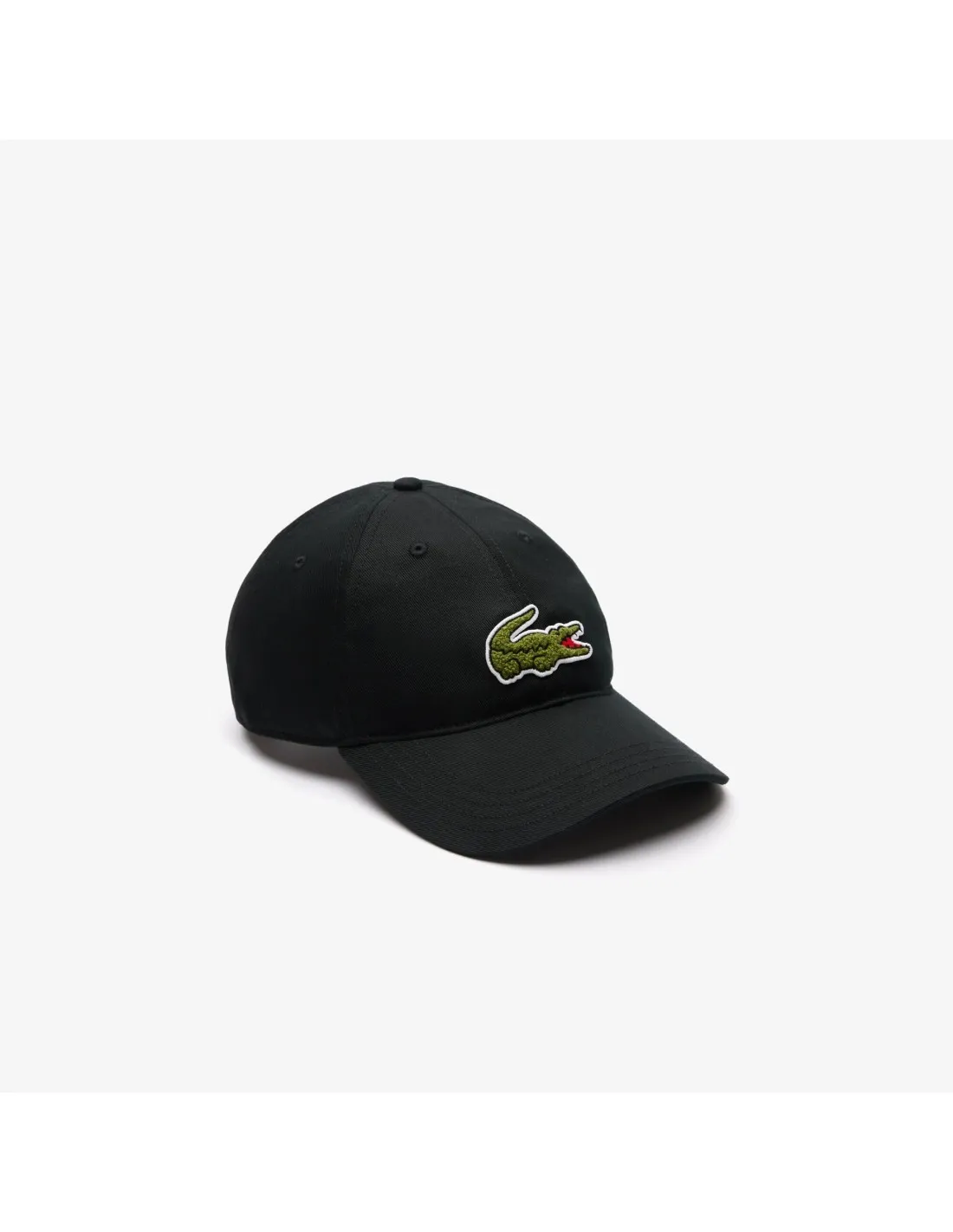 Gorra de sarga de algodón con insignia de cocodrilo de Lacoste