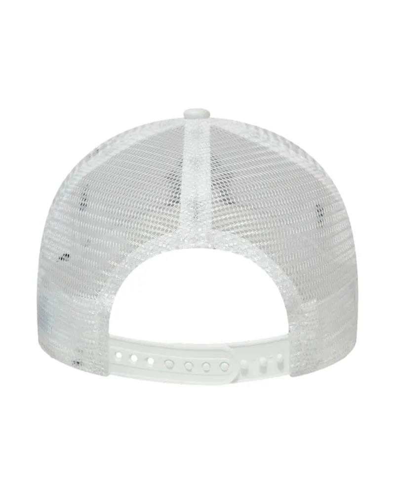 Gorra new era blanca trucker logo yankees bordado frente visera curva