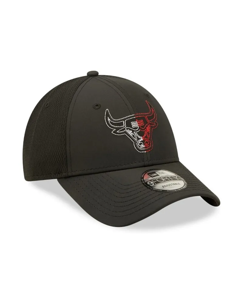 Gorra new era negra bulls tech mesh 9forty chibul