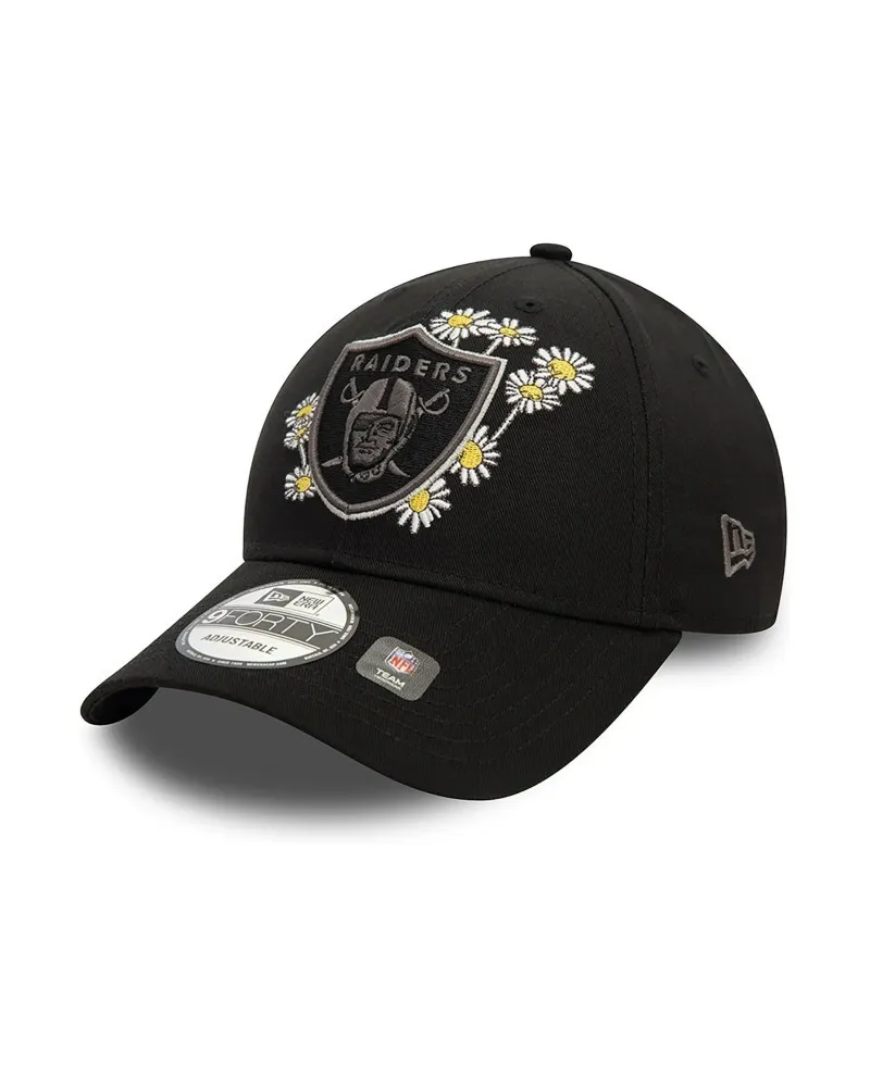 Gorra new era negra raiders flower icon 9forty lasrai