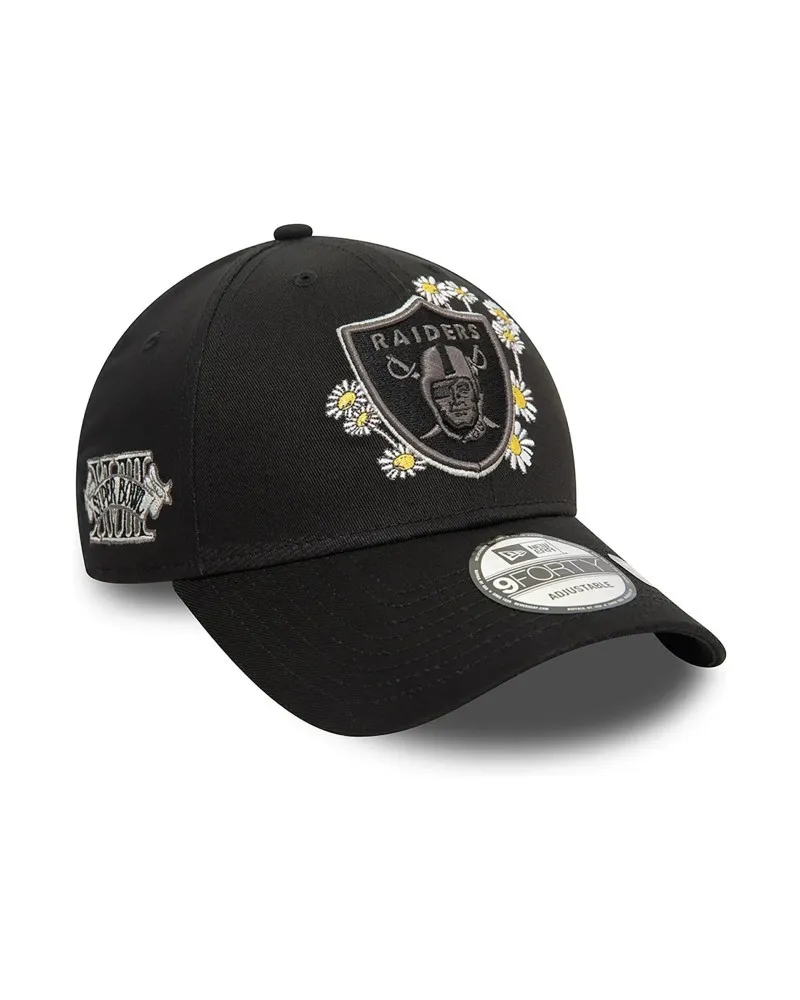 Gorra new era negra raiders flower icon 9forty lasrai