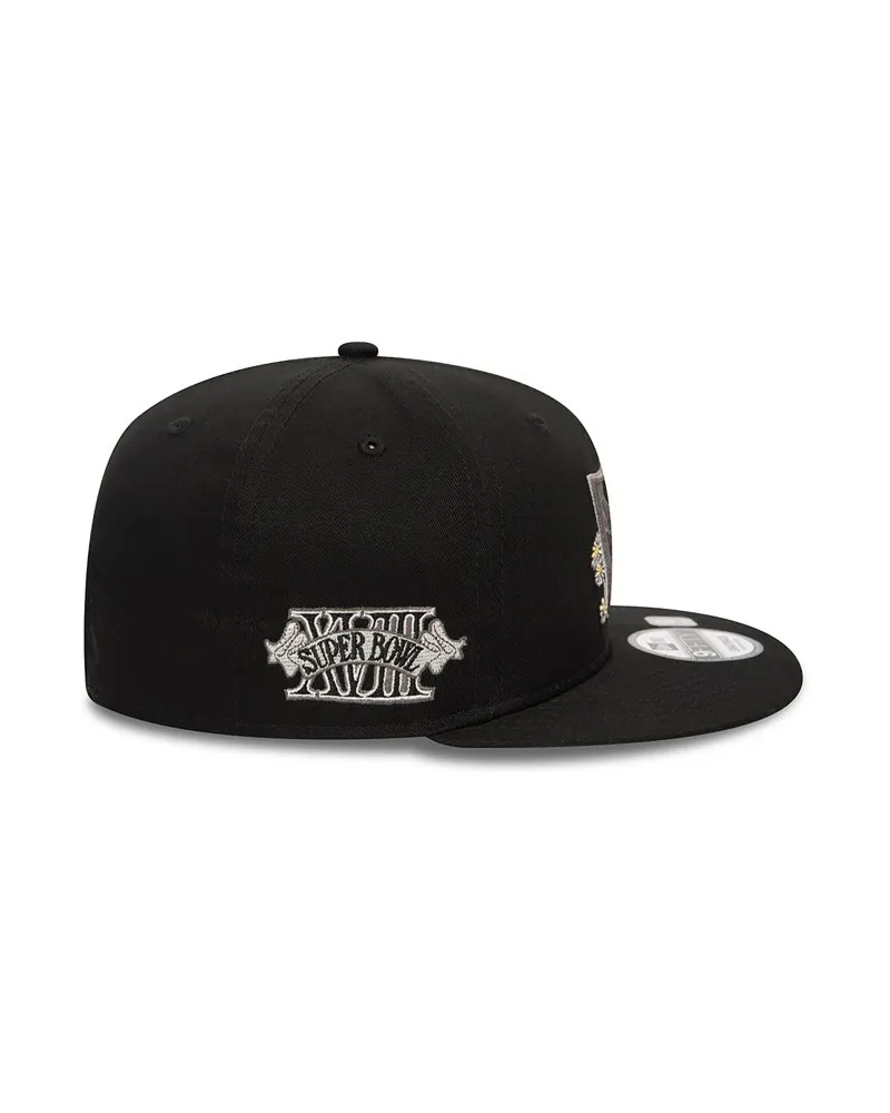 Gorra new era negra raiders seasonla flower 9fifty lasrai