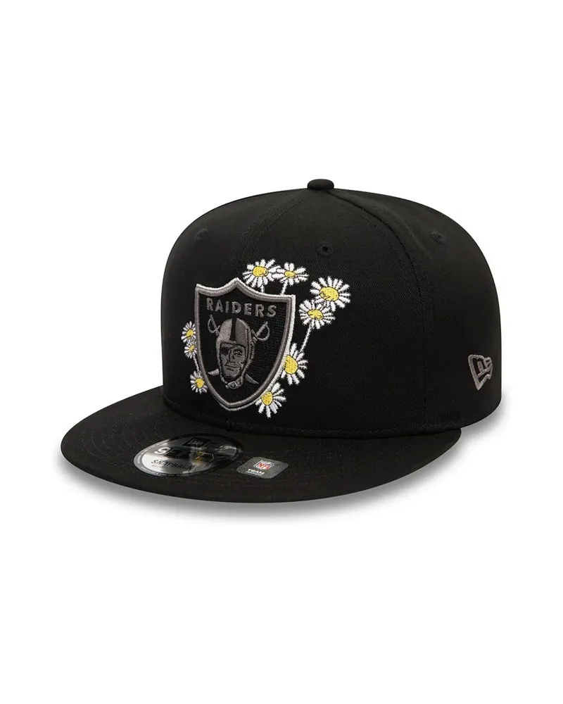 Gorra new era negra raiders seasonla flower 9fifty lasrai