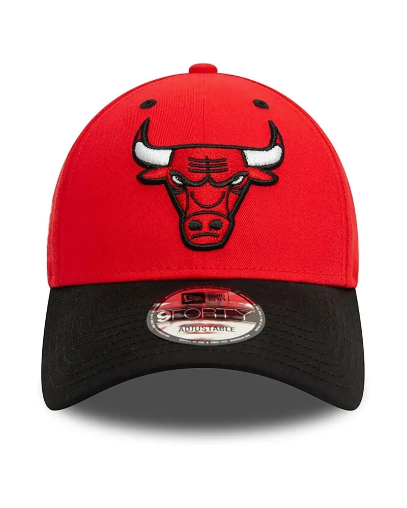 Gorra new era roja bulls side patch 9forty chibul