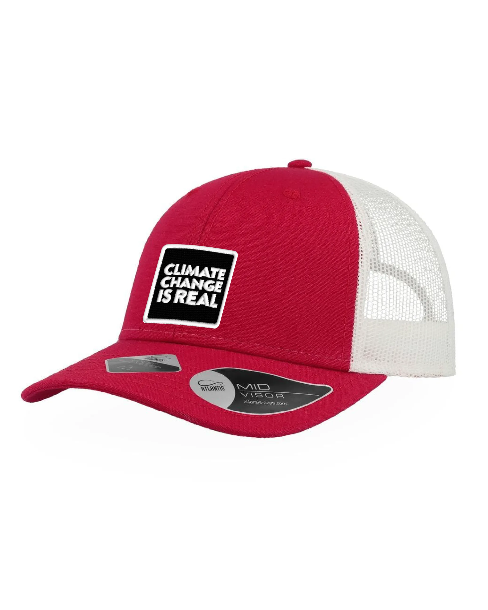 GORRA RECYCLED POLYESTER TRUCKER "CLIMATE" (ONE SIZE)  RED