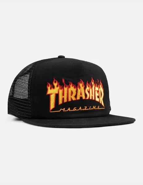 GORRA THRASHER FLAME SNAPBACK  NEGRO