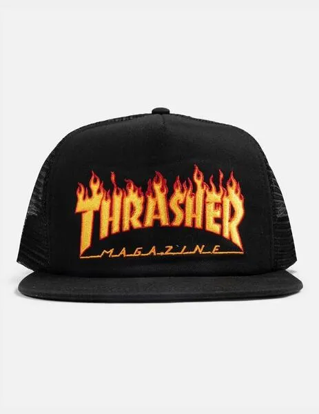 GORRA THRASHER FLAME SNAPBACK  NEGRO