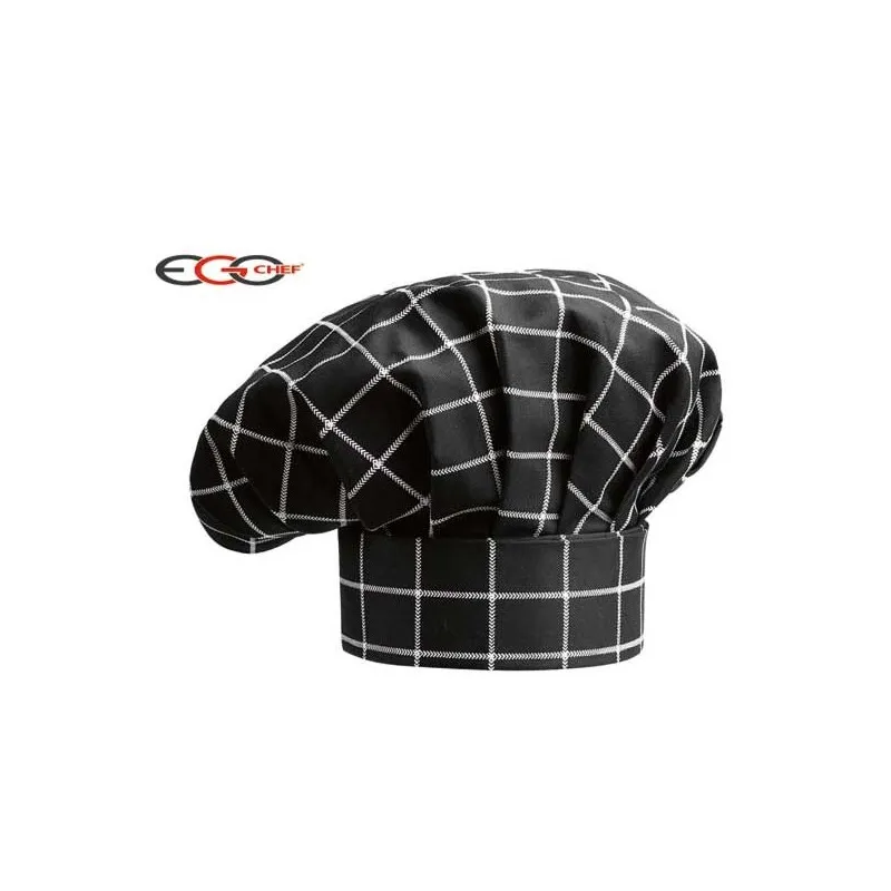Gorro cocinero de cuadros anchos