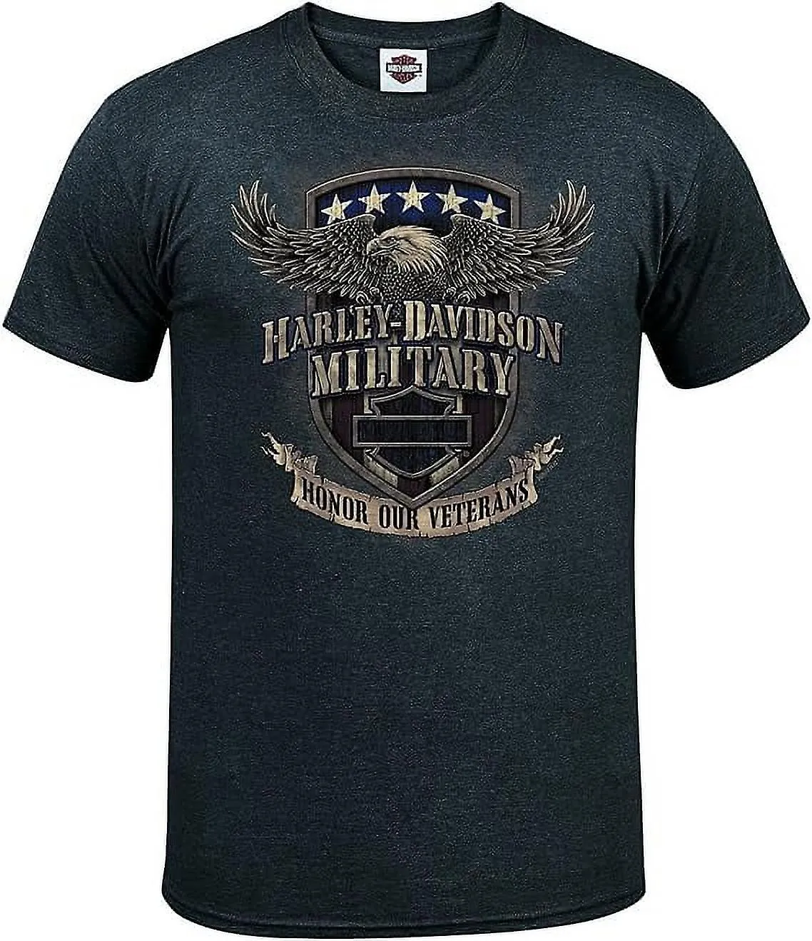 HARLEYDAVIDSON MILITARY  CAMISETA CON ESTAMPADO DE CARBóN PARA HOMBRE  OVERSEAS TOUR | APOYO A LOS VETERANOS