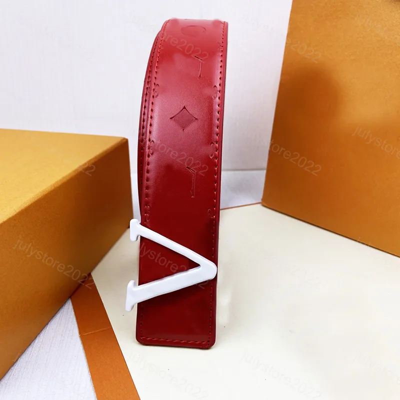 Hombres Diseñadores Cinturones Moda Casual Pin Hebilla lisa V Mujeres Hombres Cinturón de cuero Ancho rojo 3.8 cm con caja naran