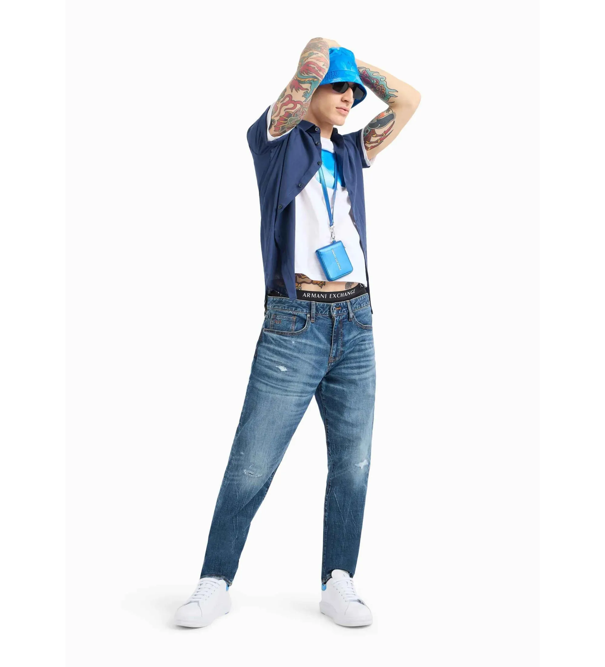 Jeans slim azul