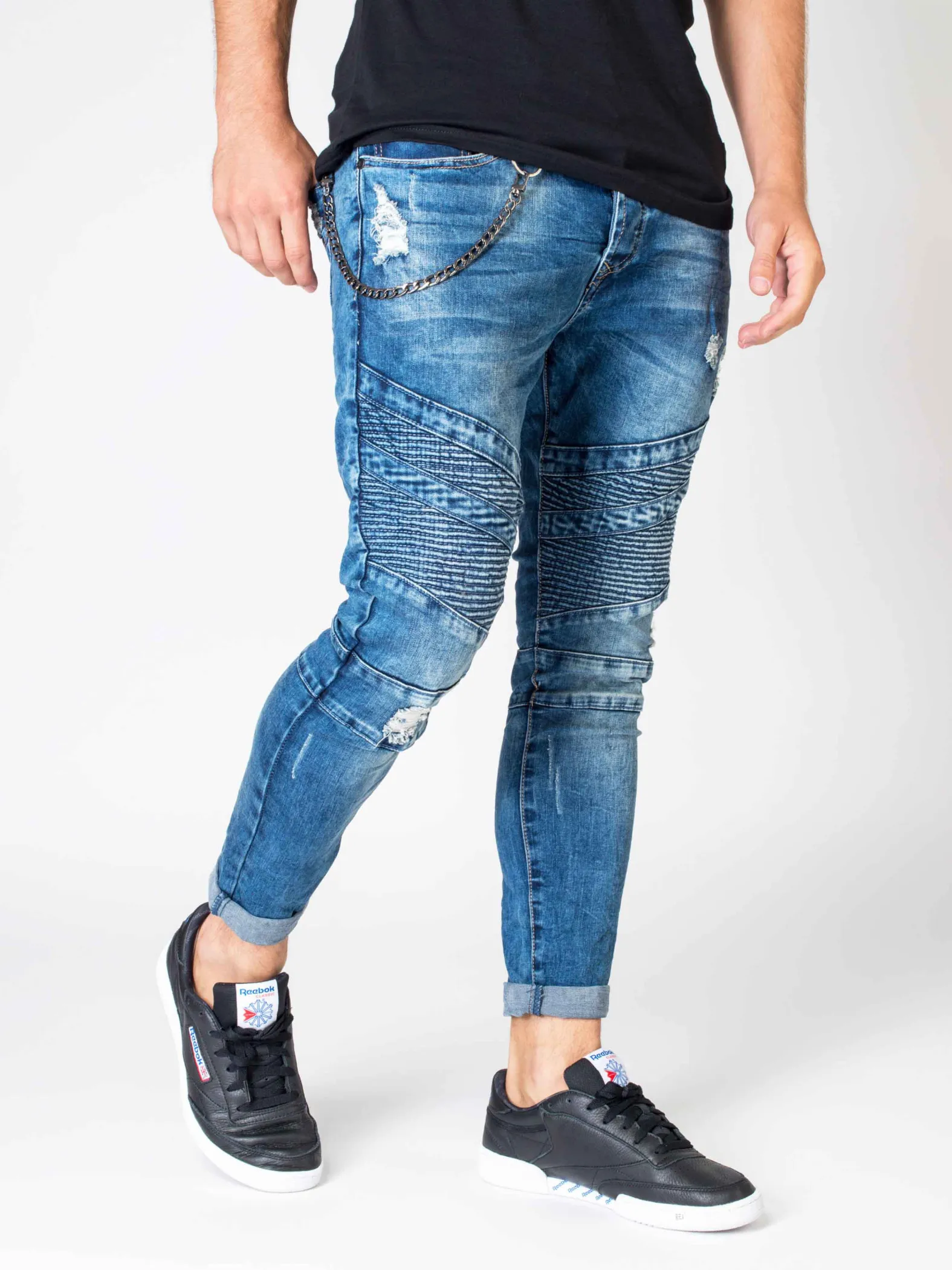 Jeans slim biker