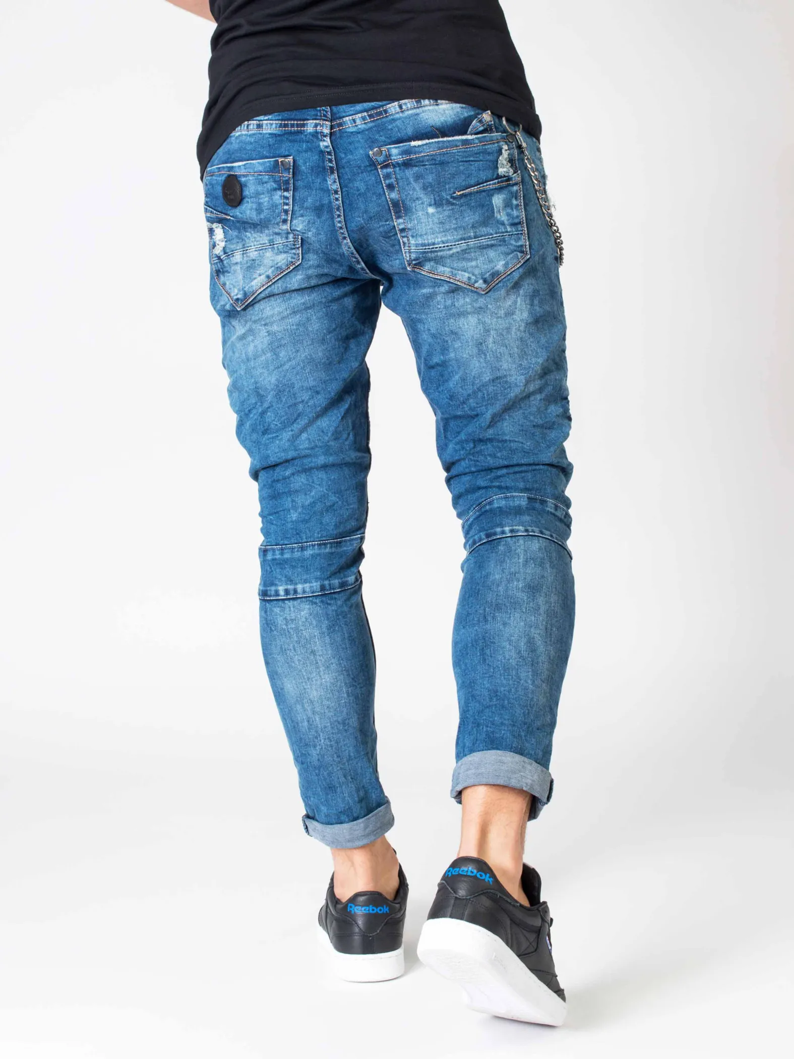 Jeans slim biker
