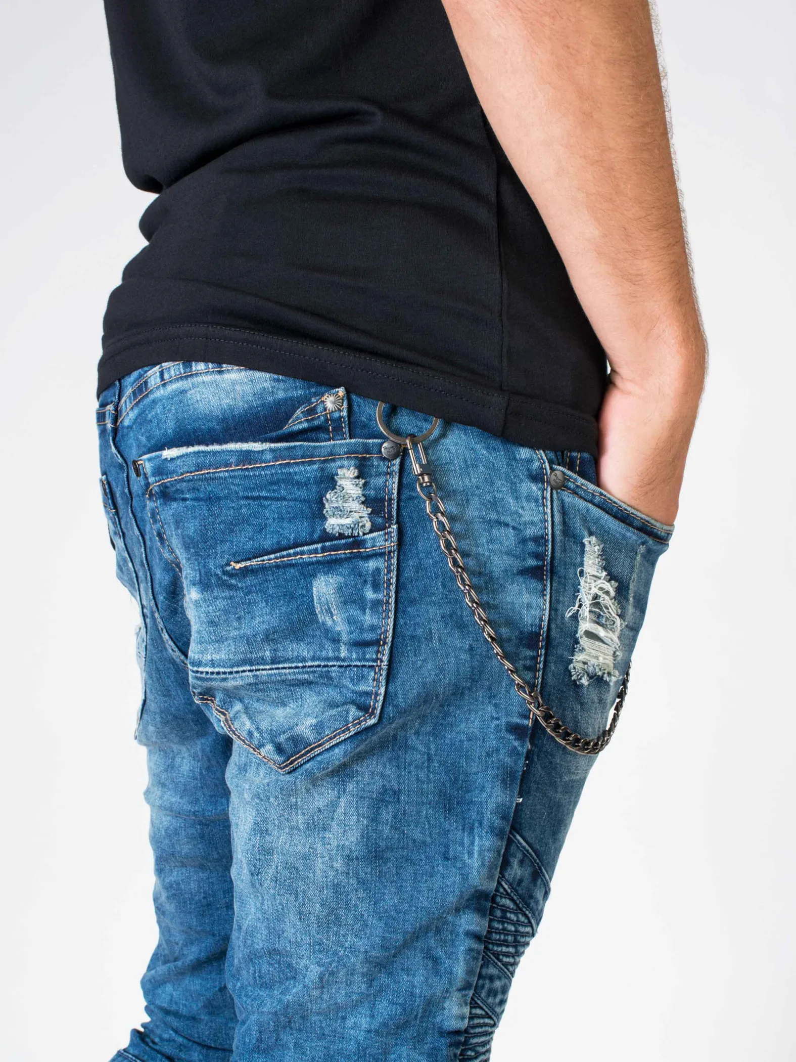 Jeans slim biker