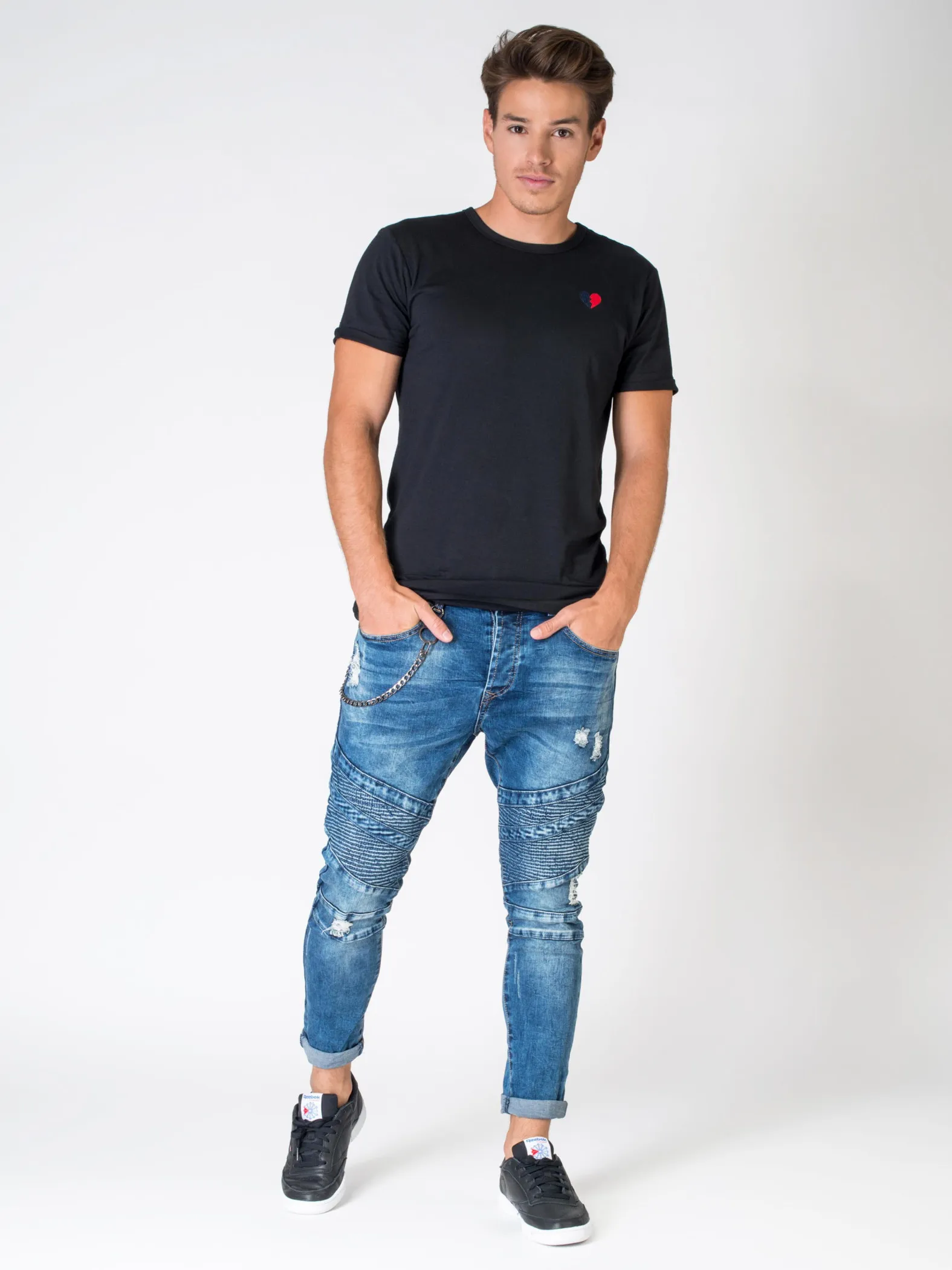 Jeans slim biker