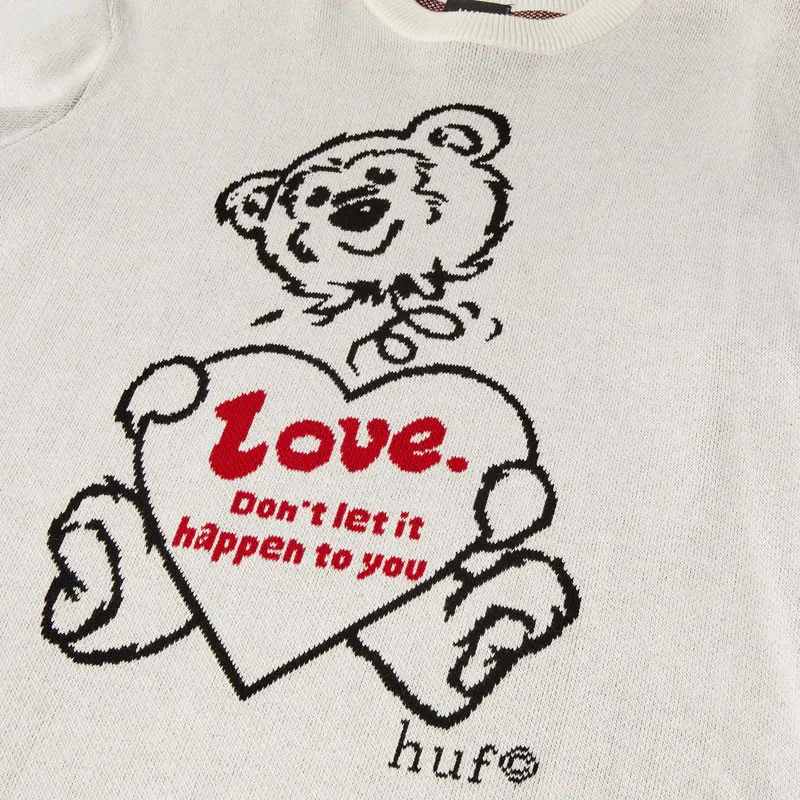 Jersey HUF: Bad News Crewneck Sweater (Bone)