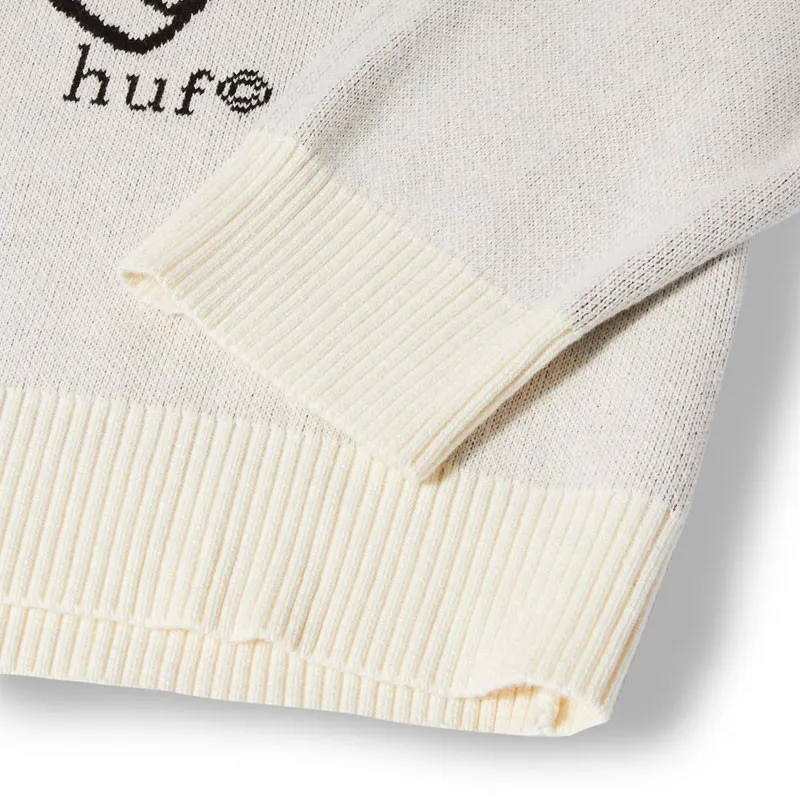 Jersey HUF: Bad News Crewneck Sweater (Bone)
