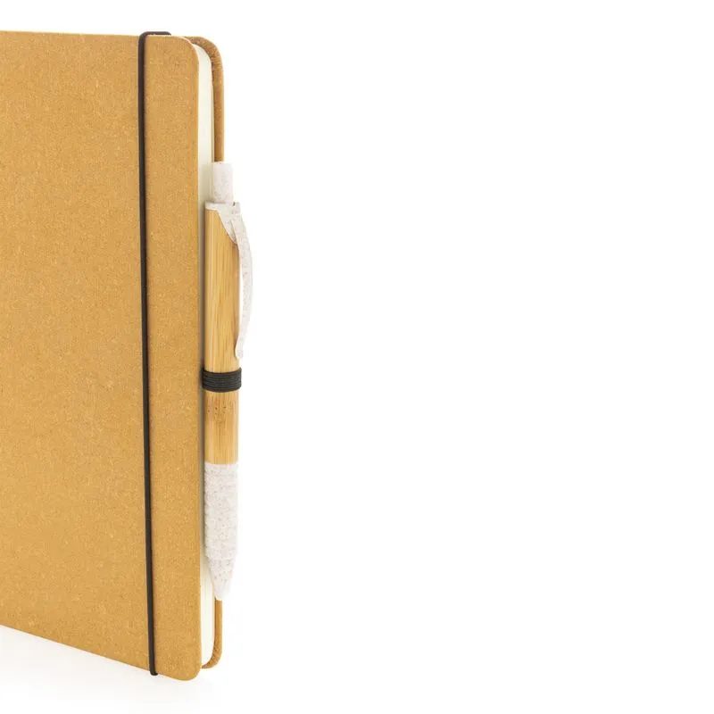 Libreta A5 de cuero reciclado de tapa dura