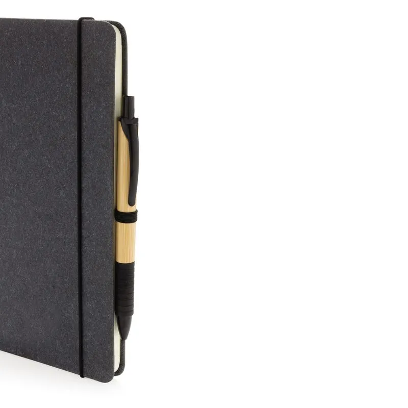 Libreta A5 de cuero reciclado de tapa dura