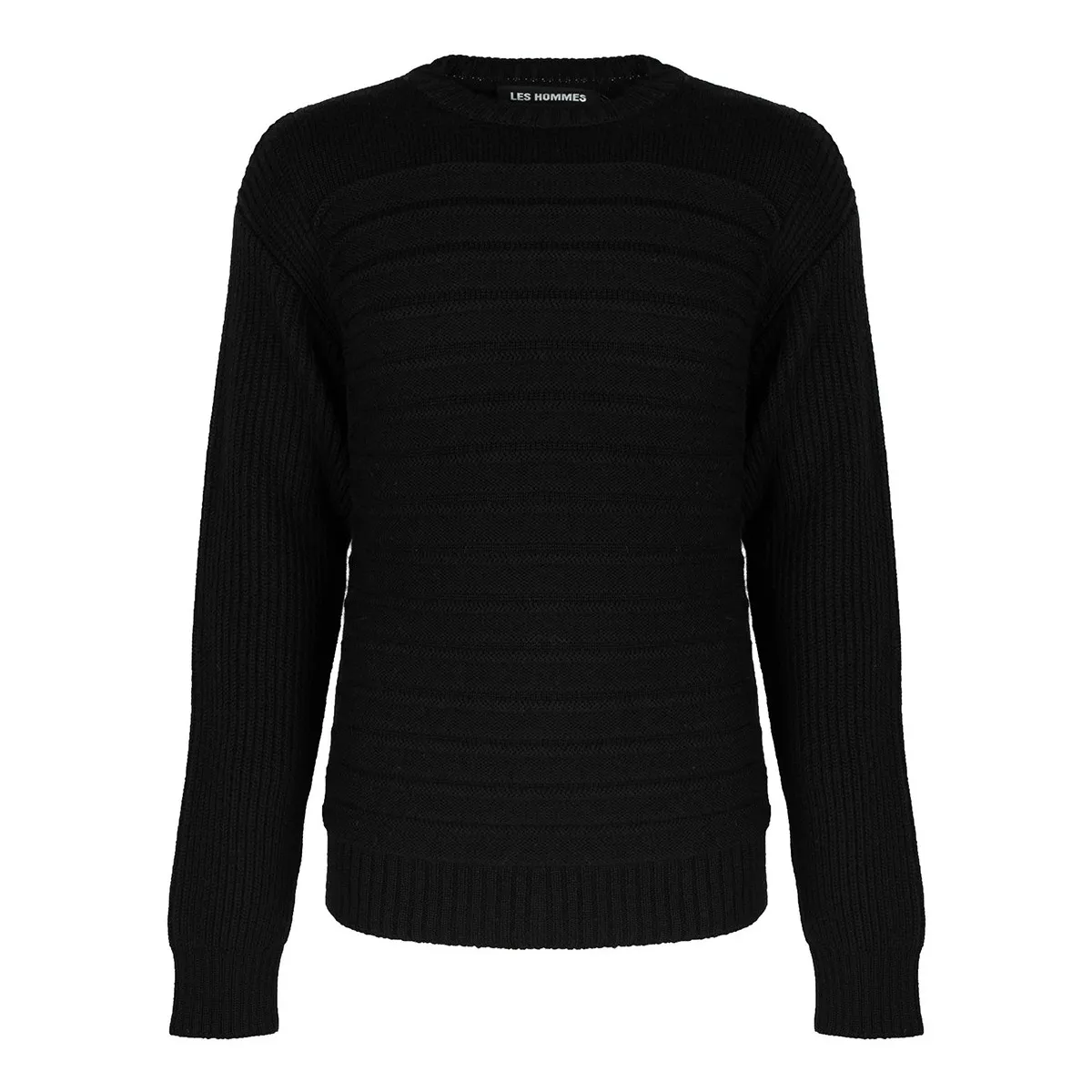 LJK402660U | ROUND NECK SWEATER WITH PLEATS