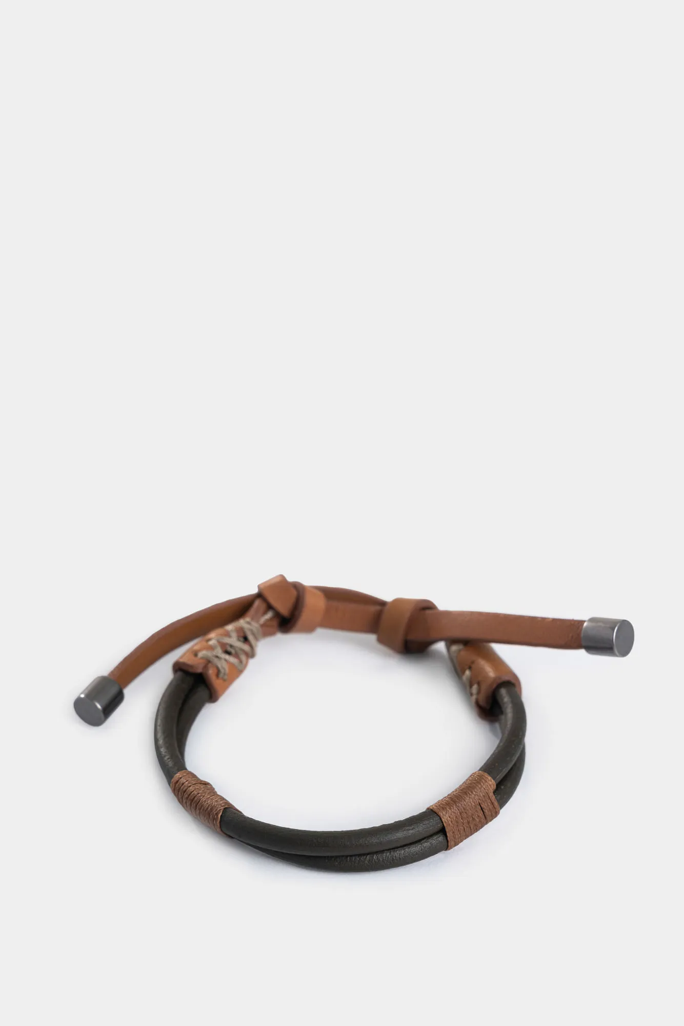 Manilla helios de cuero para hombre hilo contraste