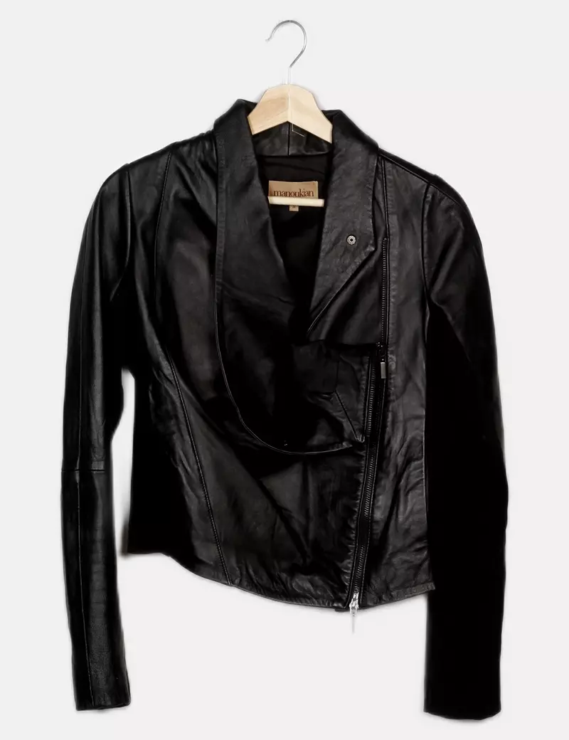 Manoukian Chaqueta biker Piel