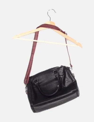 Mariamare Bolso negro texturizado