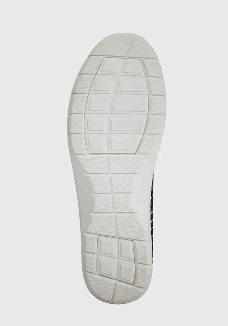 Mocasín Cuero Yaima Azul