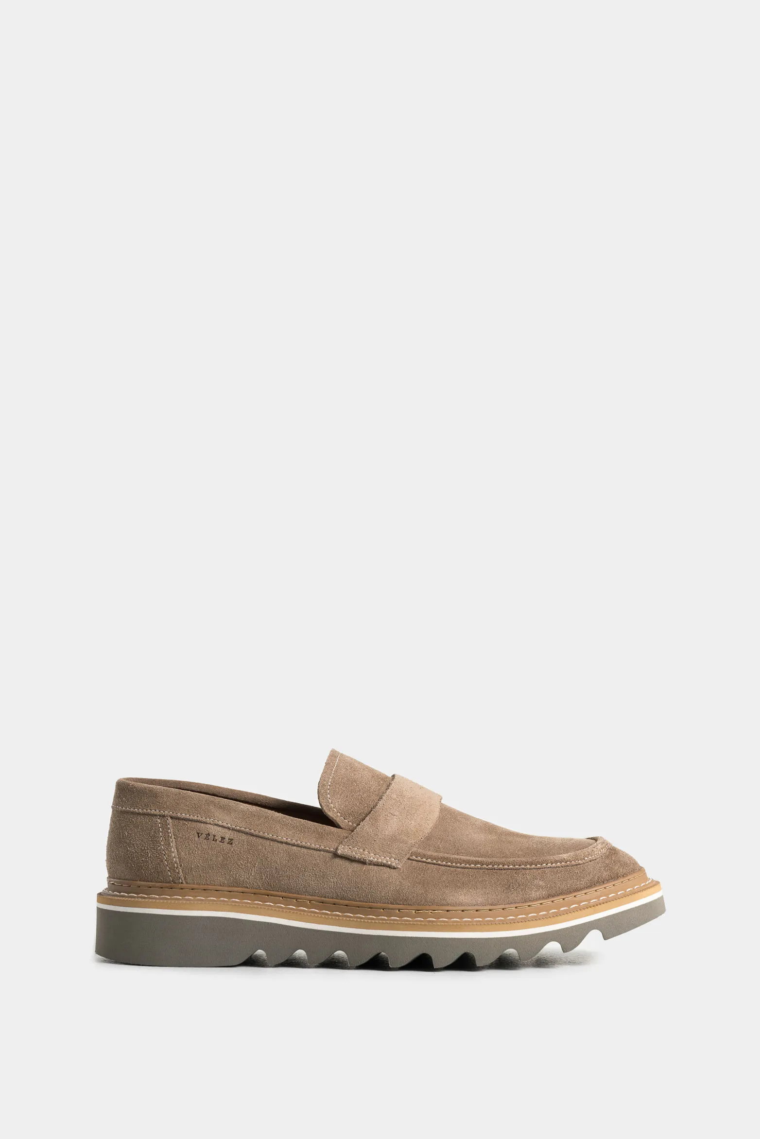 Mocasines alessio de cuero gamuzado para hombre antifaz
