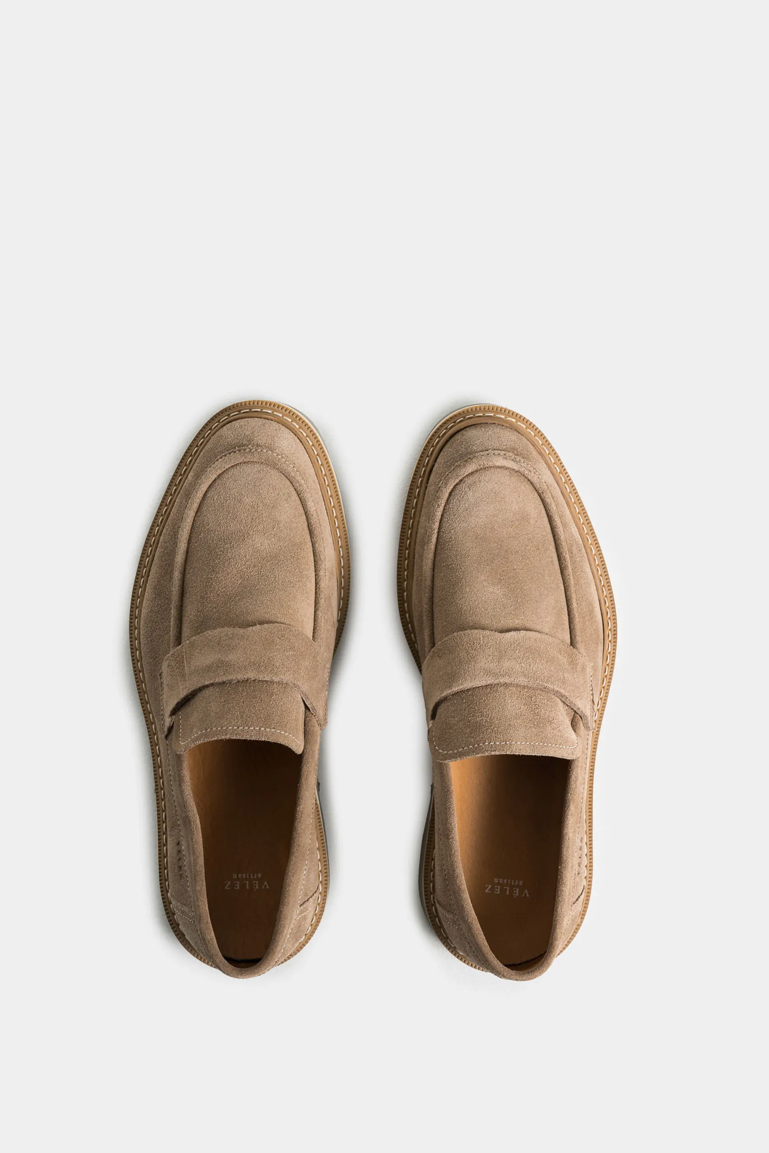 Mocasines alessio de cuero gamuzado para hombre antifaz