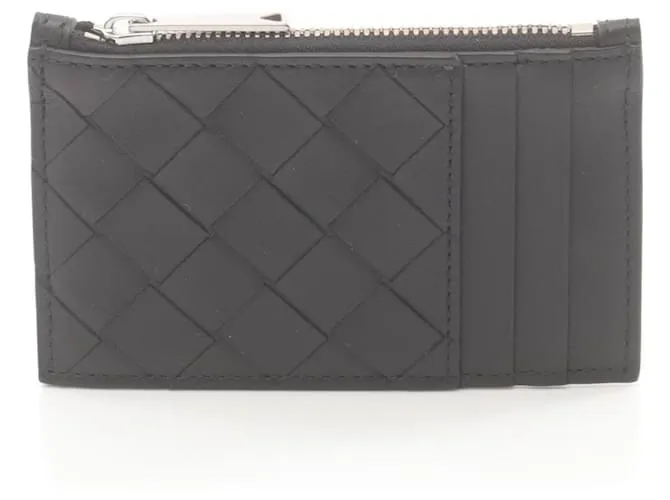 Monedero de cuero negro Bottega Veneta 