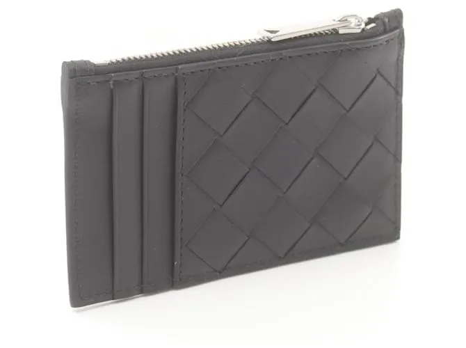 Monedero de cuero negro Bottega Veneta 