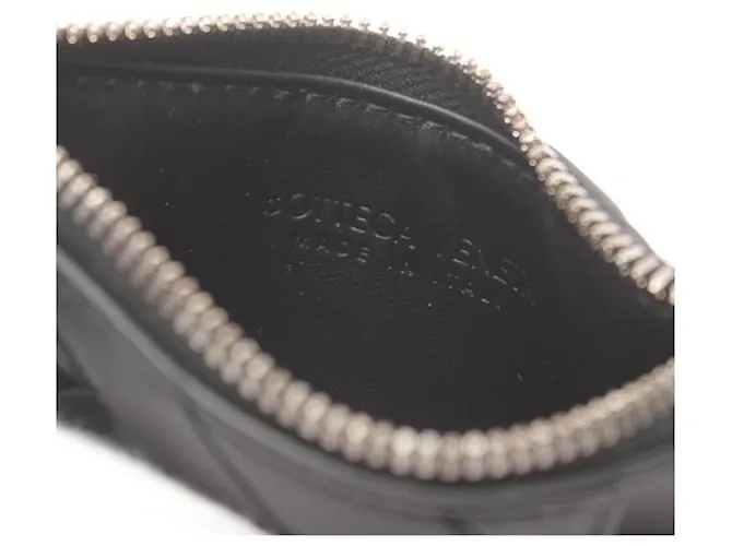 Monedero de cuero negro Bottega Veneta 