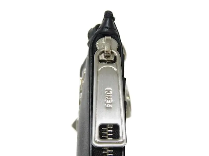 Monedero de cuero negro Fendi 