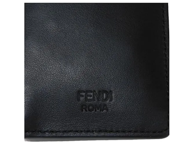 Monedero de cuero negro Fendi 