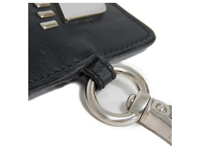 Monedero de cuero negro Fendi 