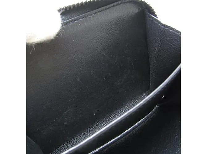 Monedero de cuero negro Saint Laurent 
