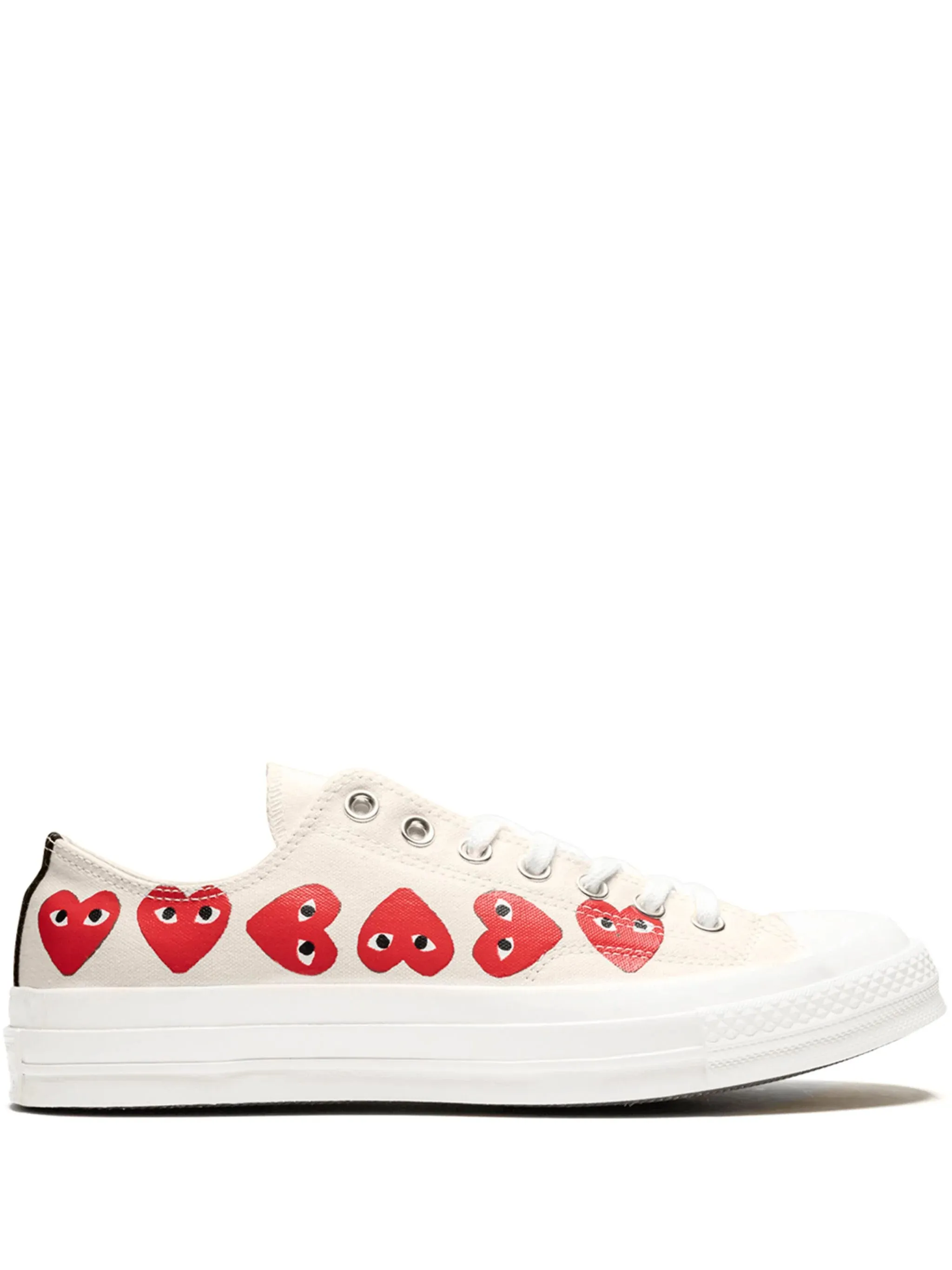 N374O Comme Des Garons Play x Converse tenis Chuck 70 Beige