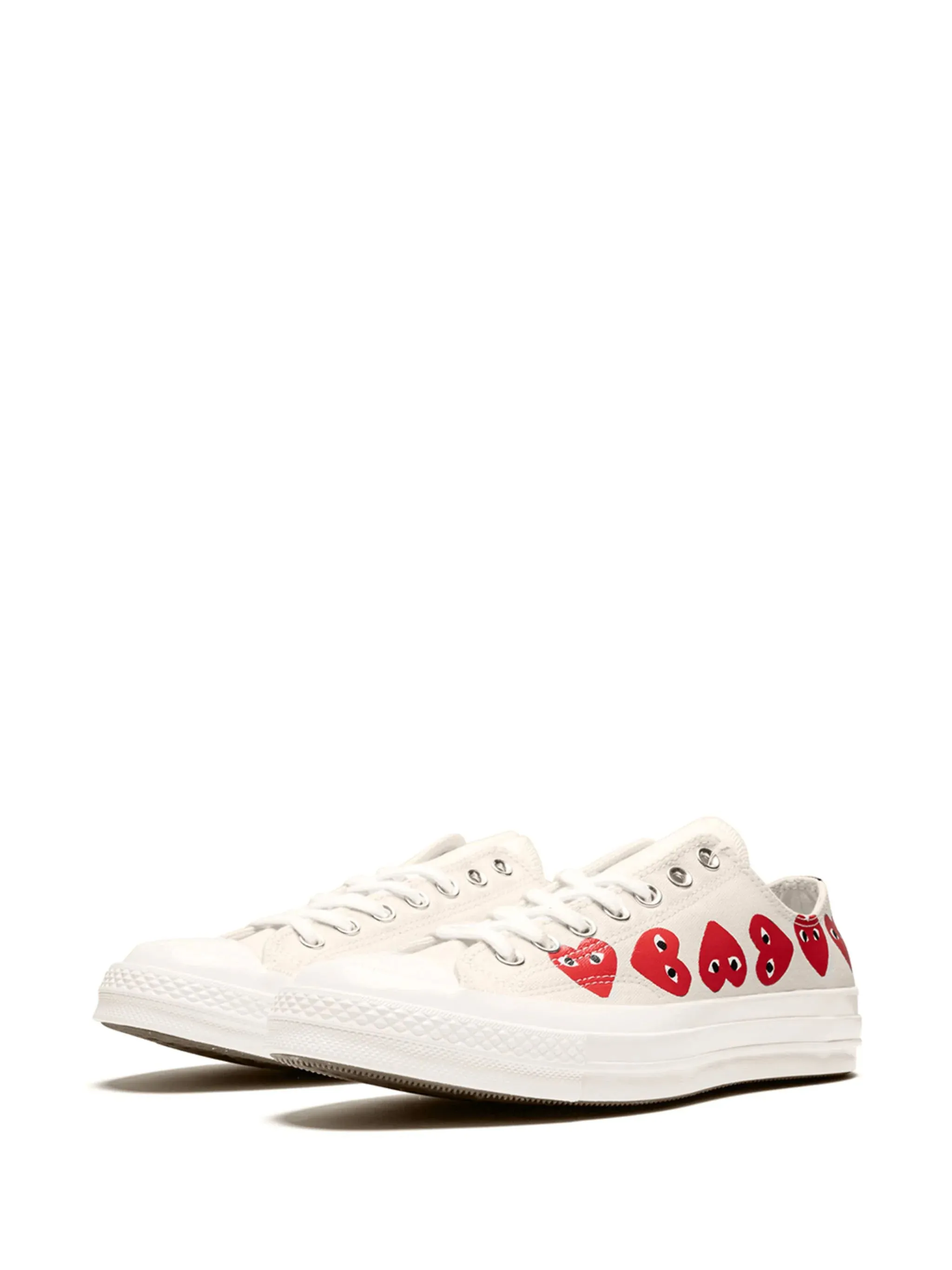 N374O Comme Des Garons Play x Converse tenis Chuck 70 Beige