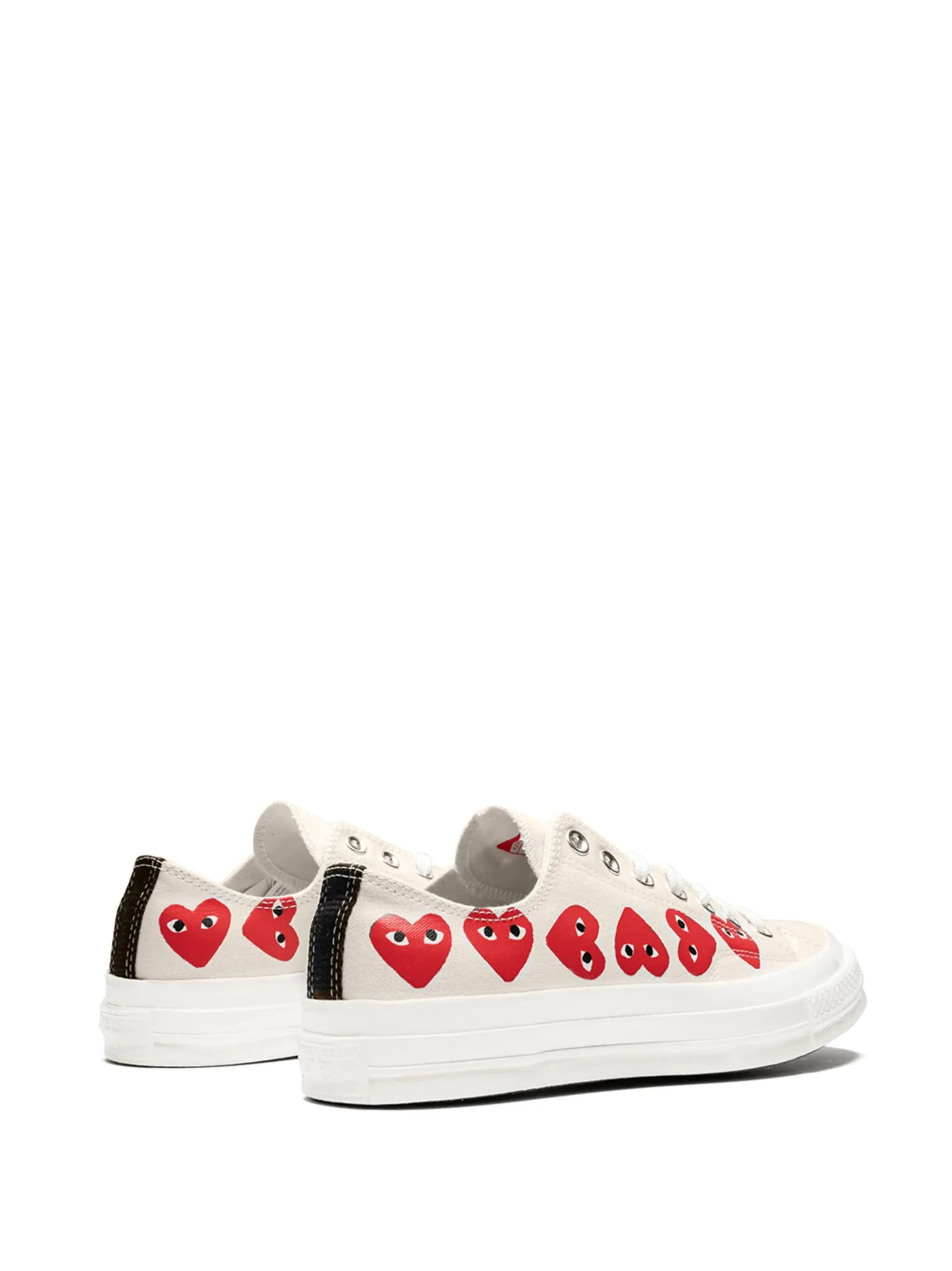 N374O Comme Des Garons Play x Converse tenis Chuck 70 Beige