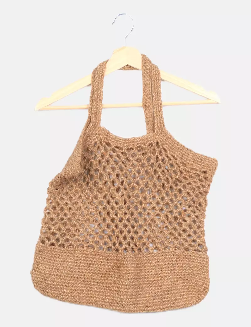 NoName Bolso beige rafia