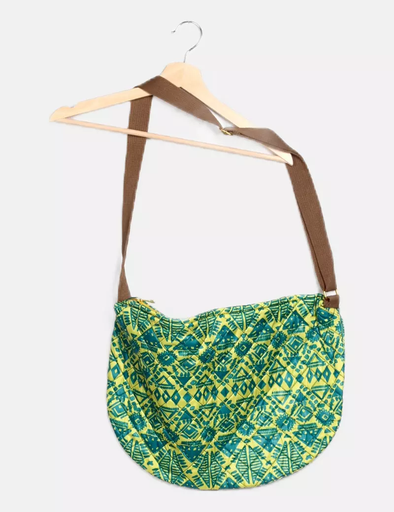 NoName Bolso verde estampado