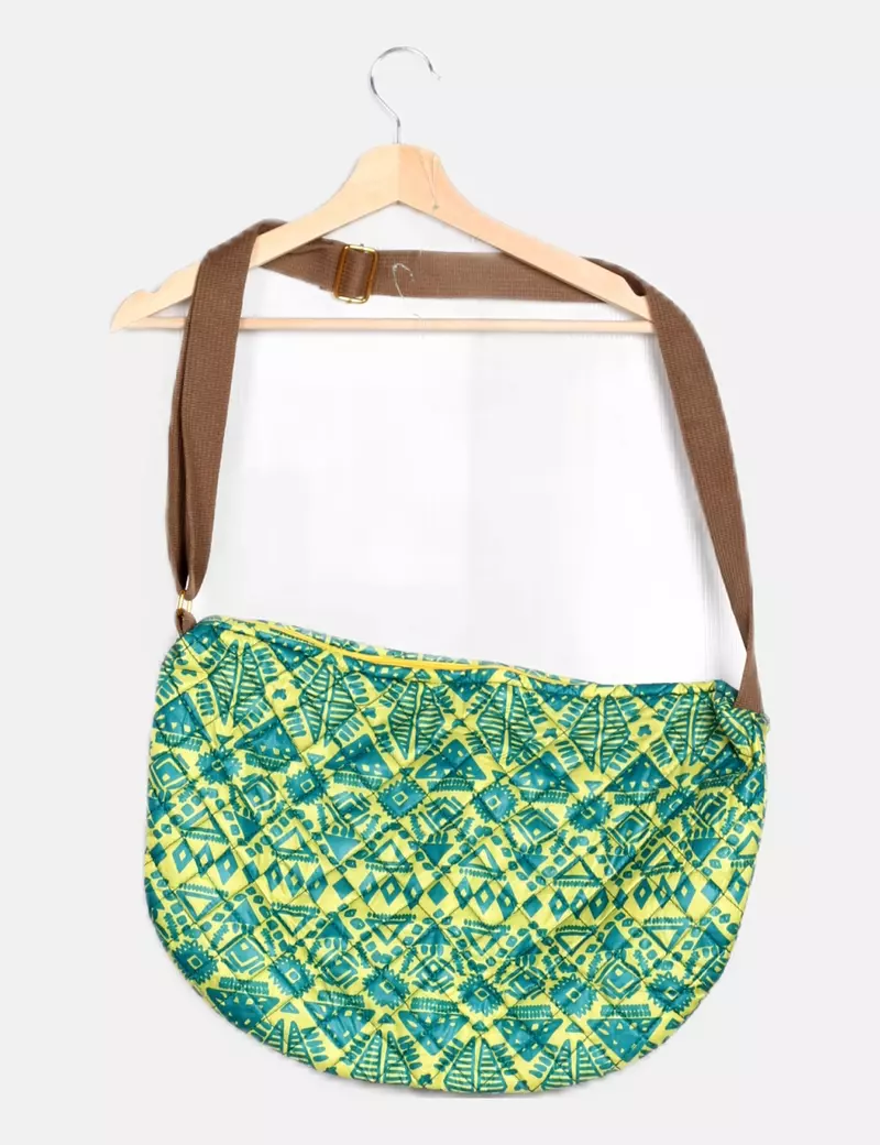 NoName Bolso verde estampado