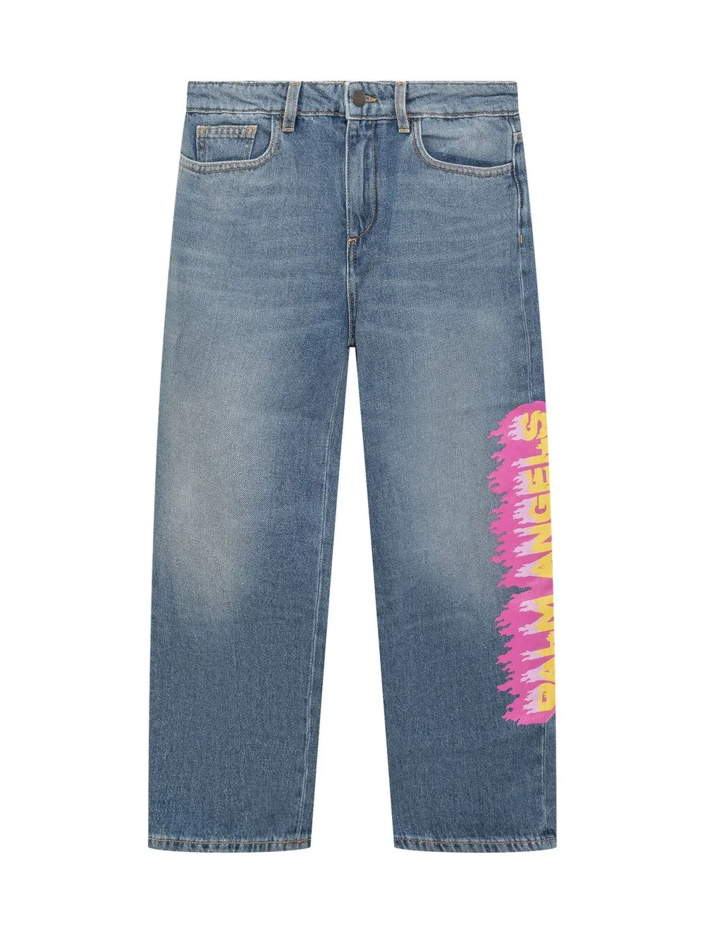 PALM ANGELS KIDS Flames Jeans