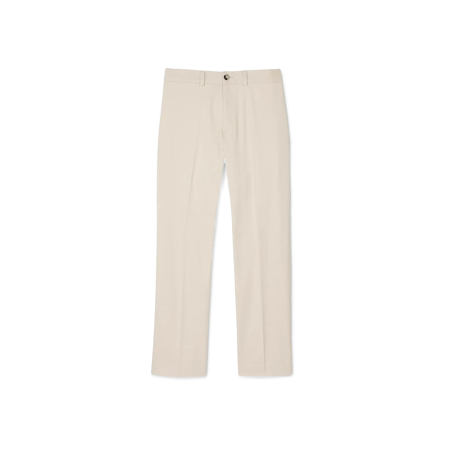 Pantalón chino de mezcla de algodón en blanco