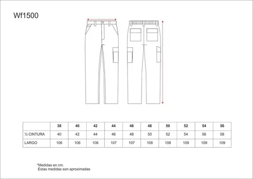 Pantalón con elástico en cintura y bolsillos Rojo / Negro