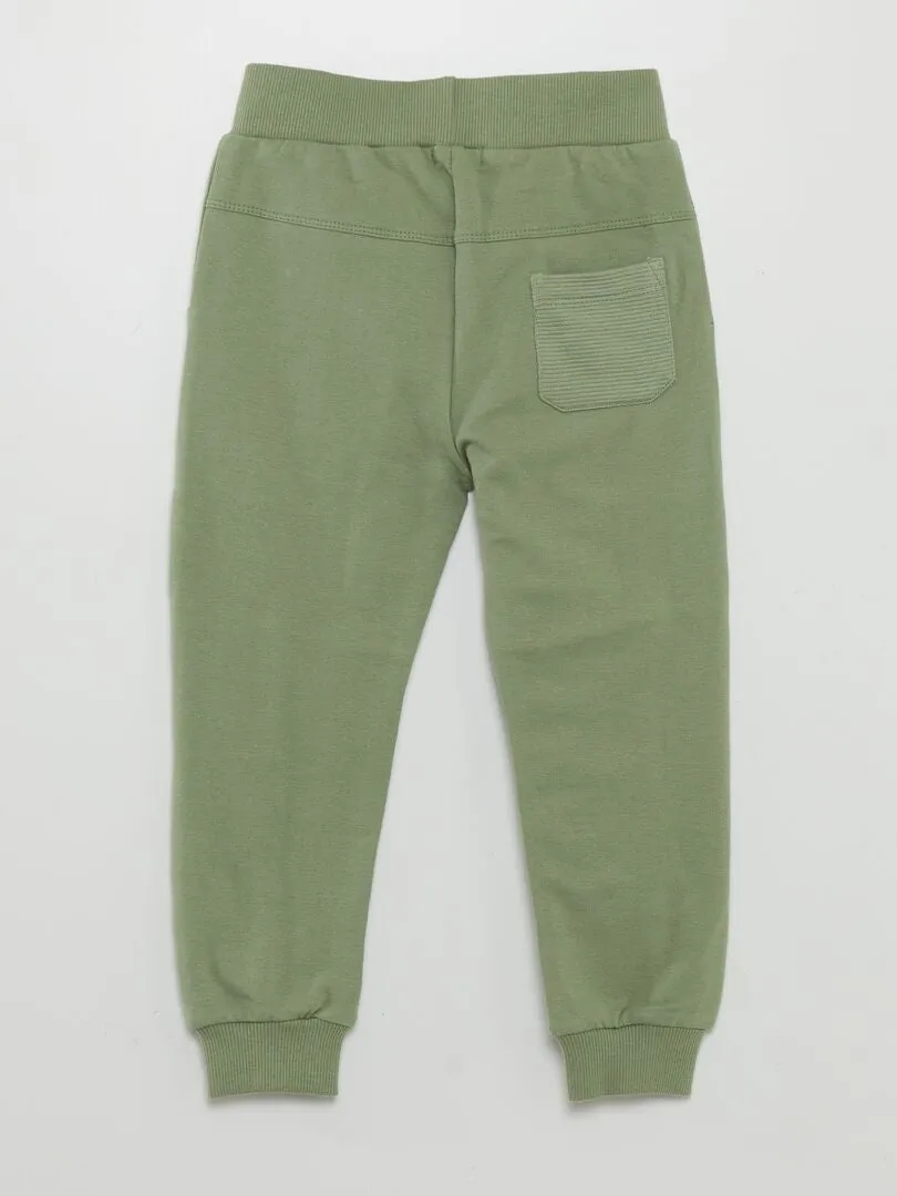 PANTALóN DE CHáNDAL CON EFECTO TEXTURIZADO  VERDE