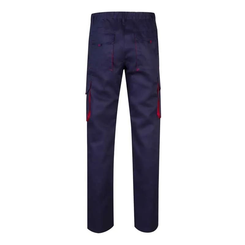 PANTALóN DE TRABAJO AZUL MARINO BICOLOR  VELILLA 103004