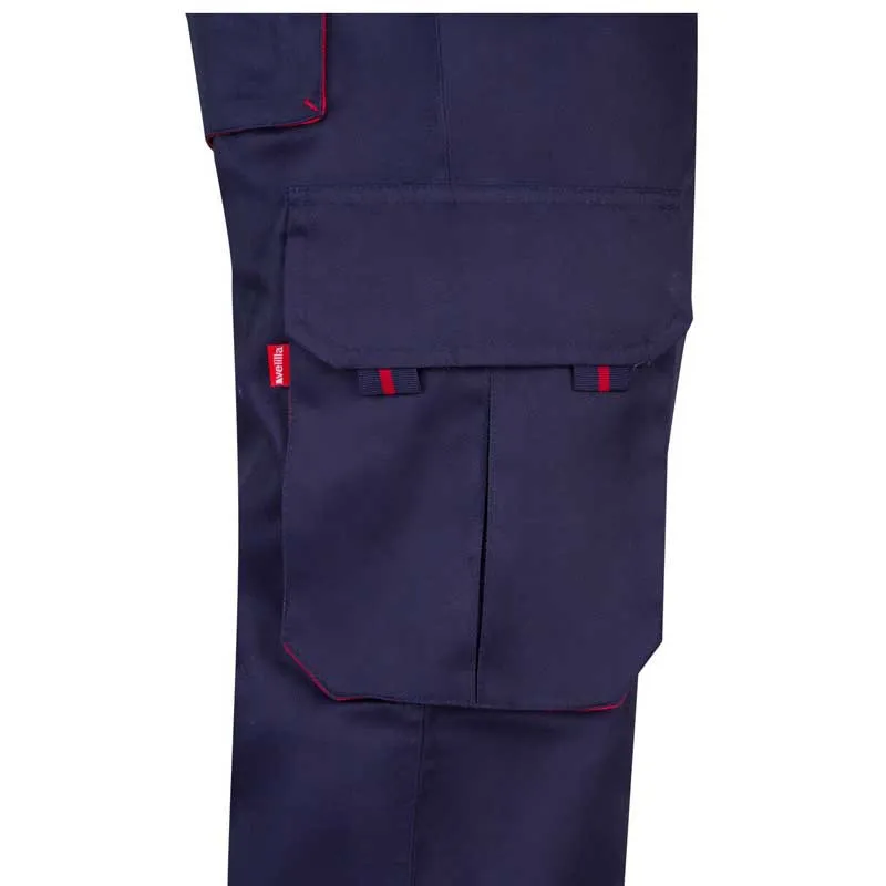 PANTALóN DE TRABAJO AZUL MARINO BICOLOR  VELILLA 103004