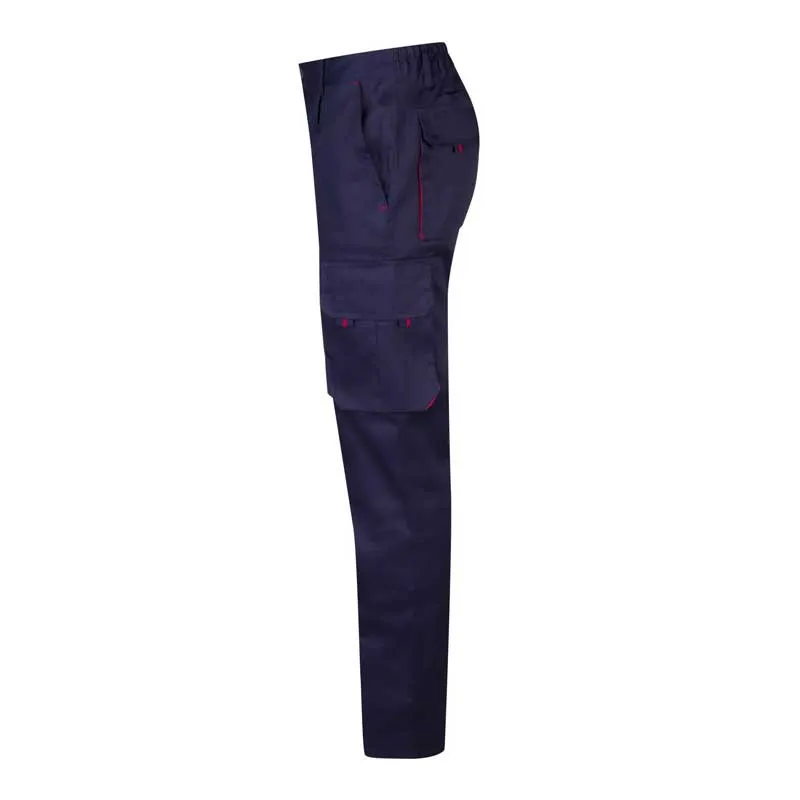 PANTALóN DE TRABAJO AZUL MARINO BICOLOR  VELILLA 103004